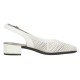 Pantofi piele naturala dama alb Rieker toc mic 47066-80-Alb